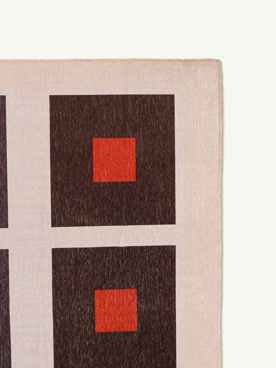 Square Orange Chenille Rug
